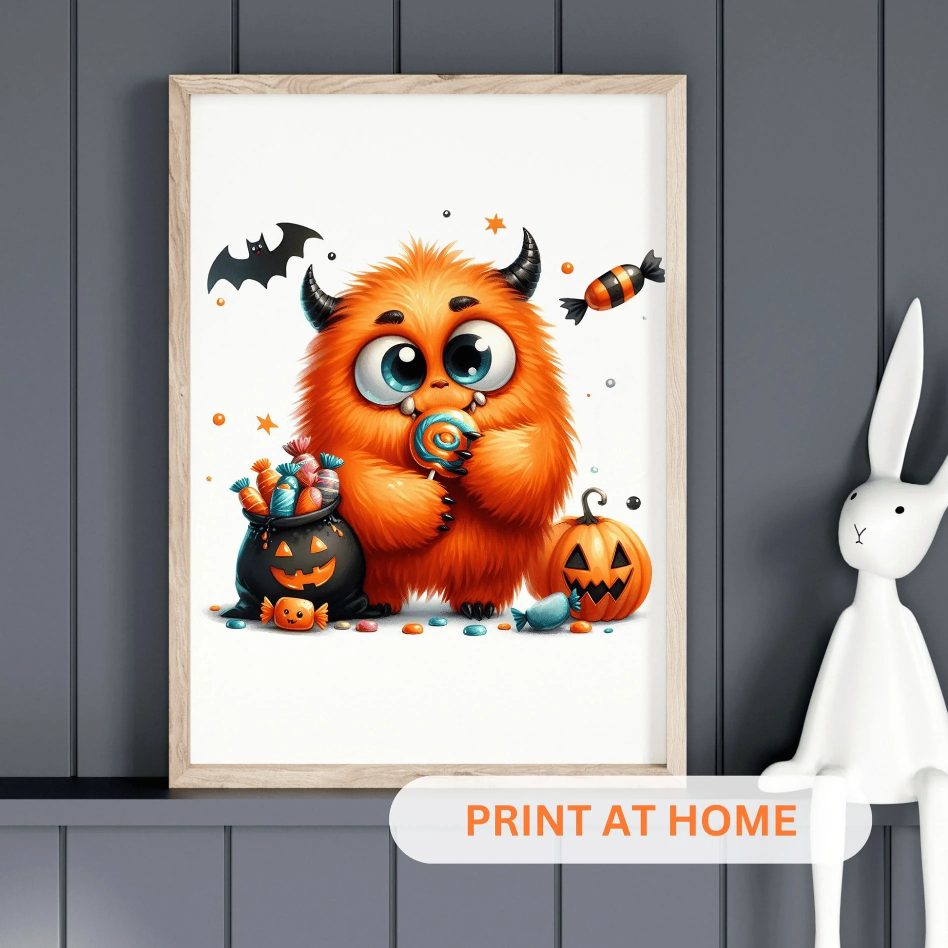 Printable Halloween Children's Decor - Playful Monsters - Image 4