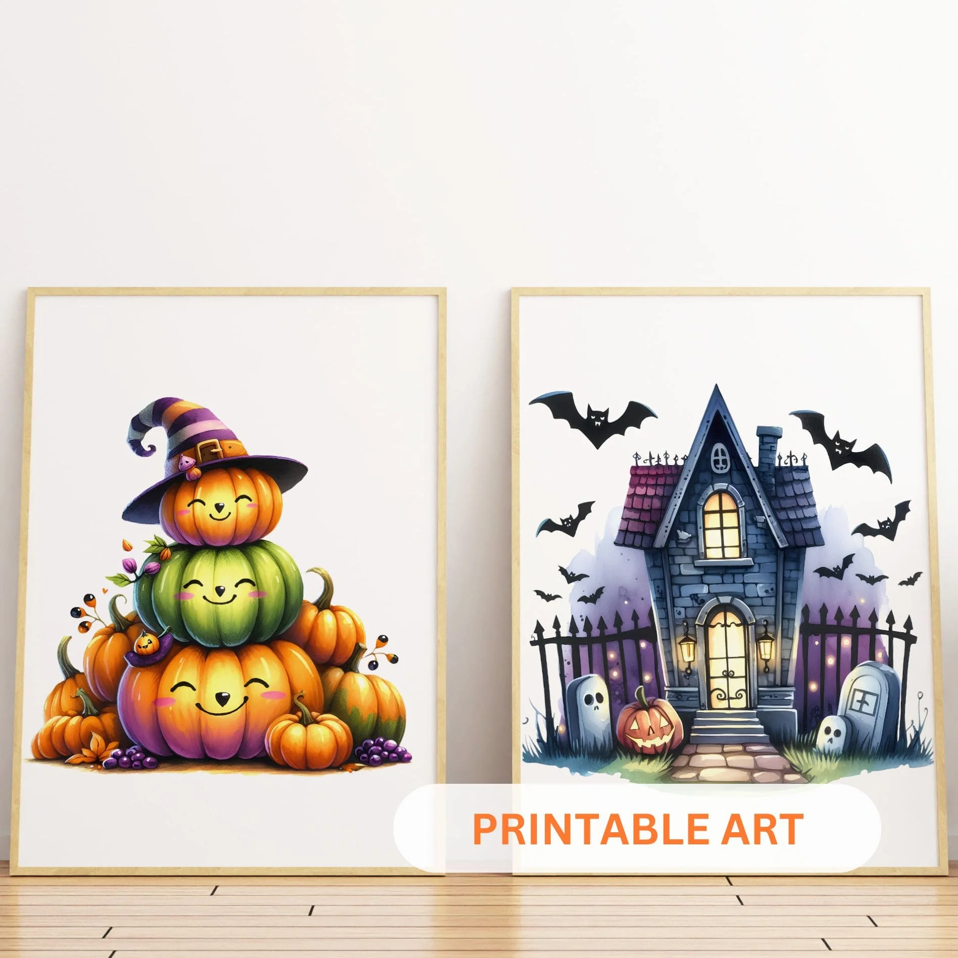 Printable Halloween Children's Decor - Set of 4 Prints - Image 3