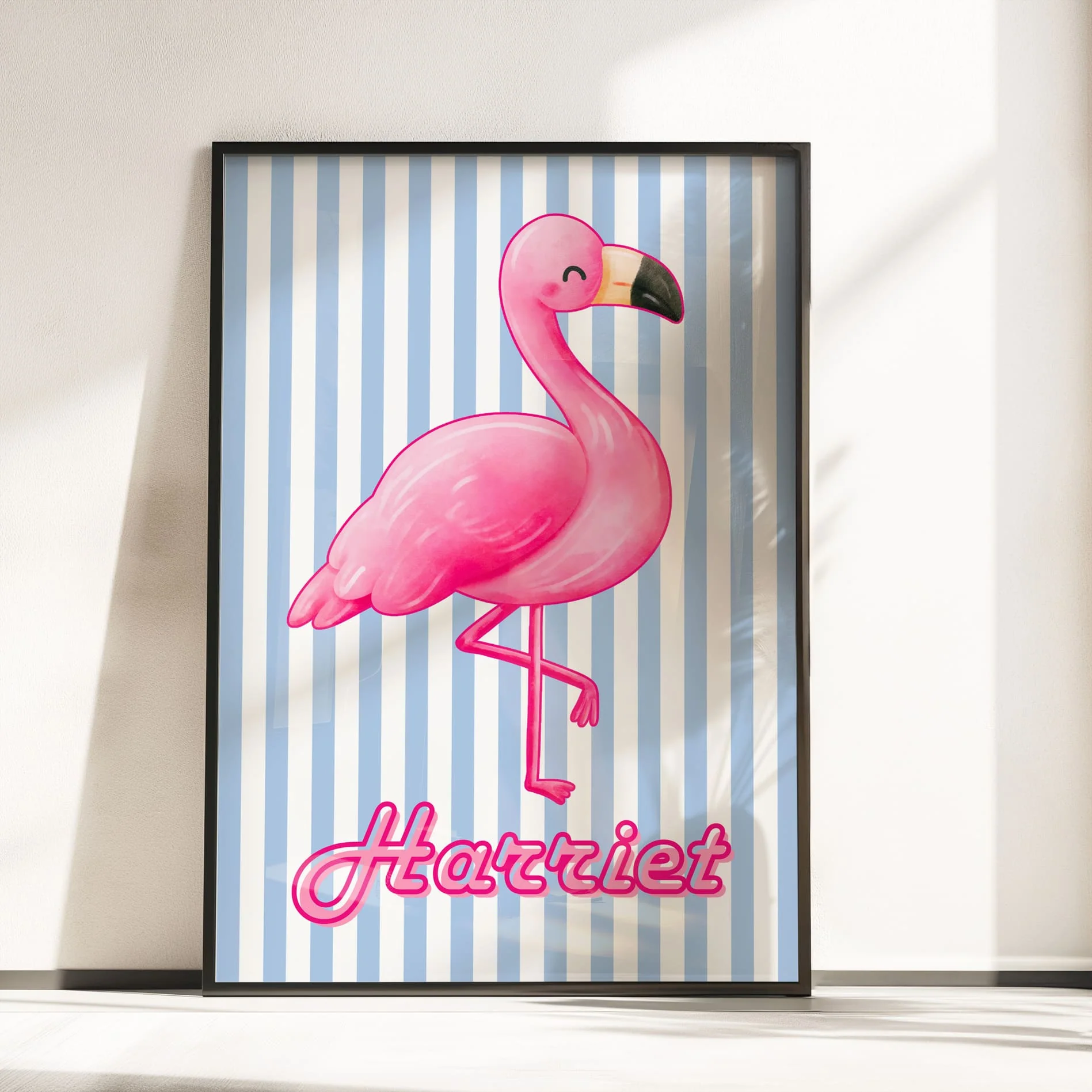 Retro Flamingo Children's Bedroom Décor | Set of 3 Nursery Wall Art - Image 3