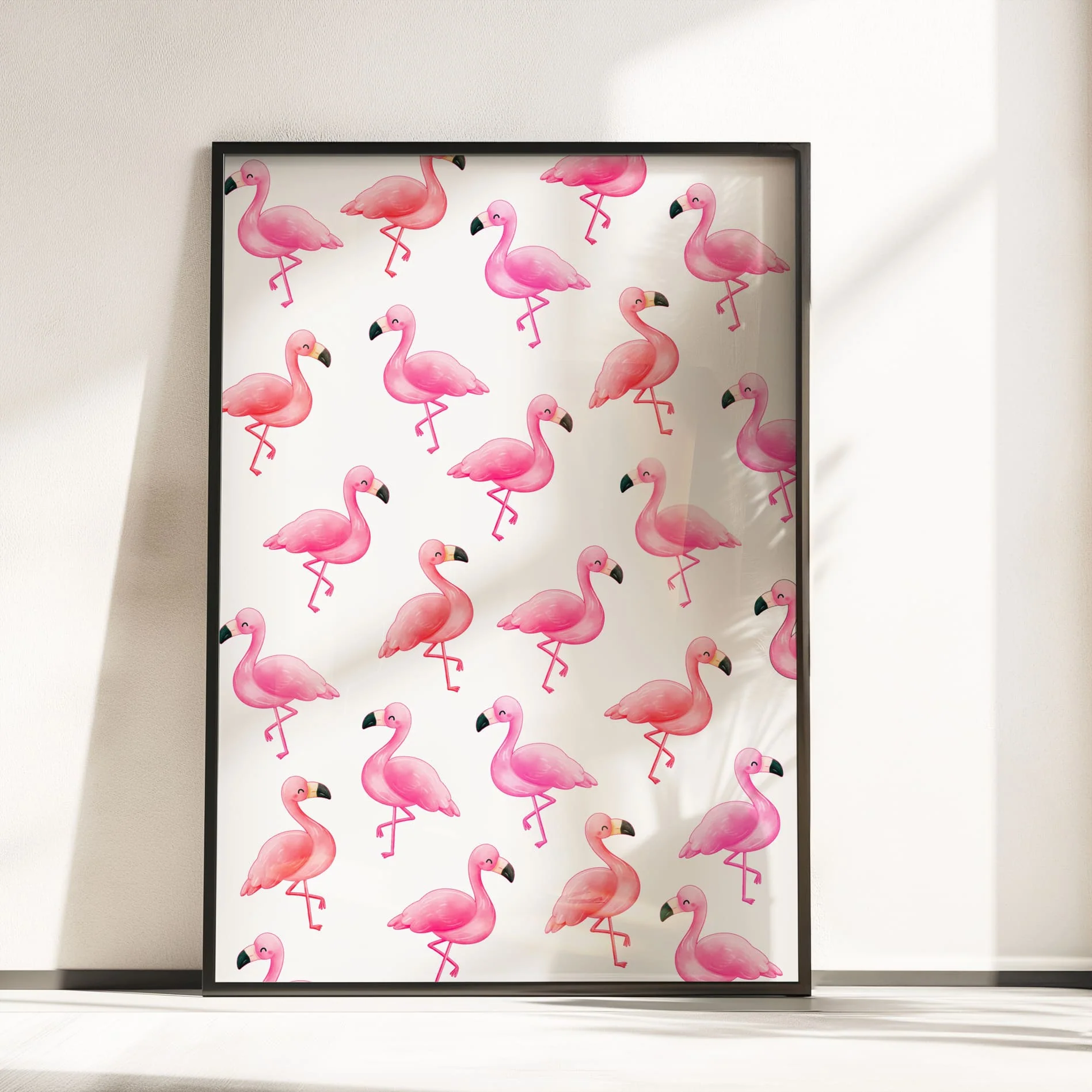 Retro Flamingo Children's Bedroom Décor | Set of 3 Nursery Wall Art - Image 4
