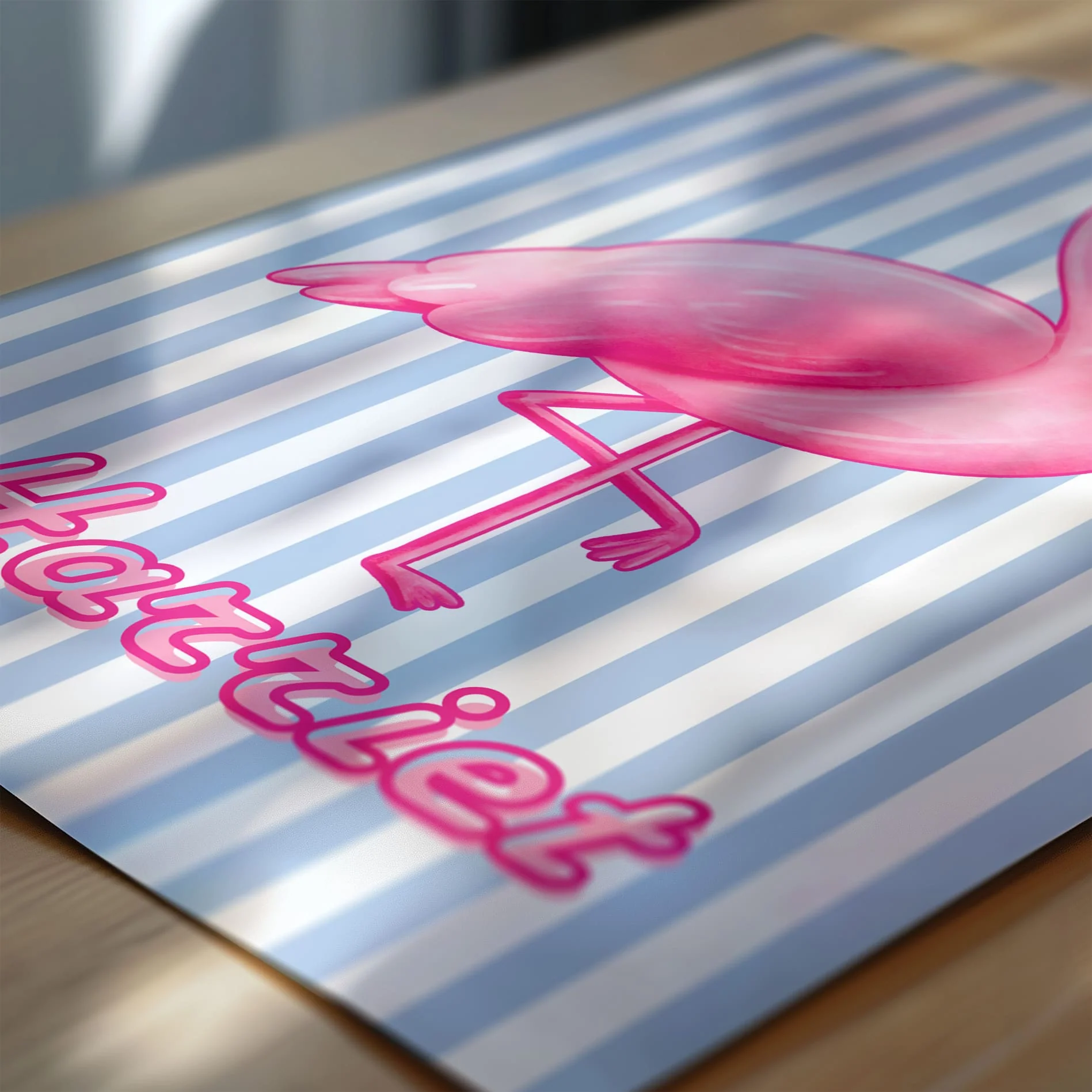 Retro Flamingo Children's Bedroom Décor | Set of 3 Nursery Wall Art - Image 5