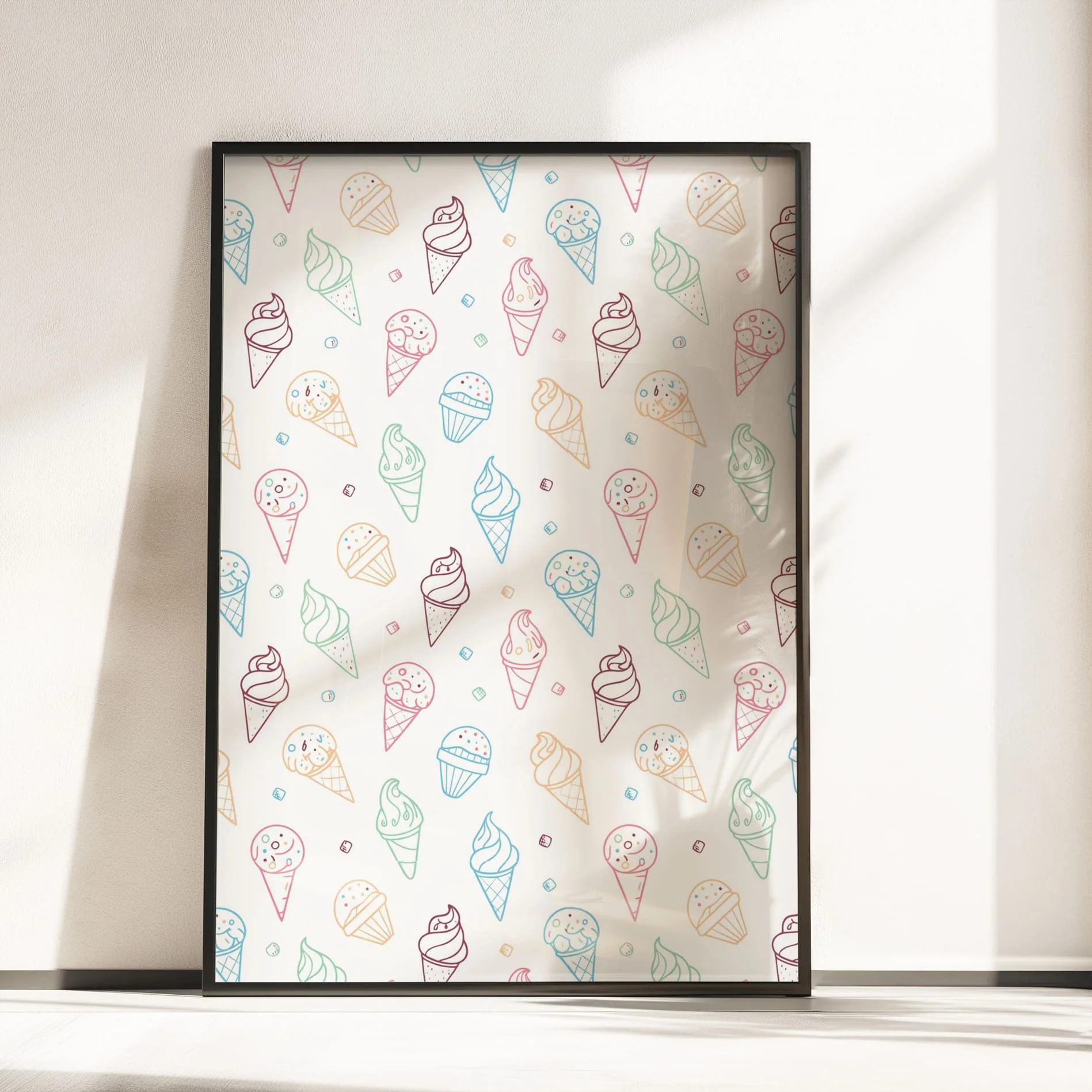 Retro Ice Cream Nursery Wall Art | Set of 3 Personalised Prints - Image 5