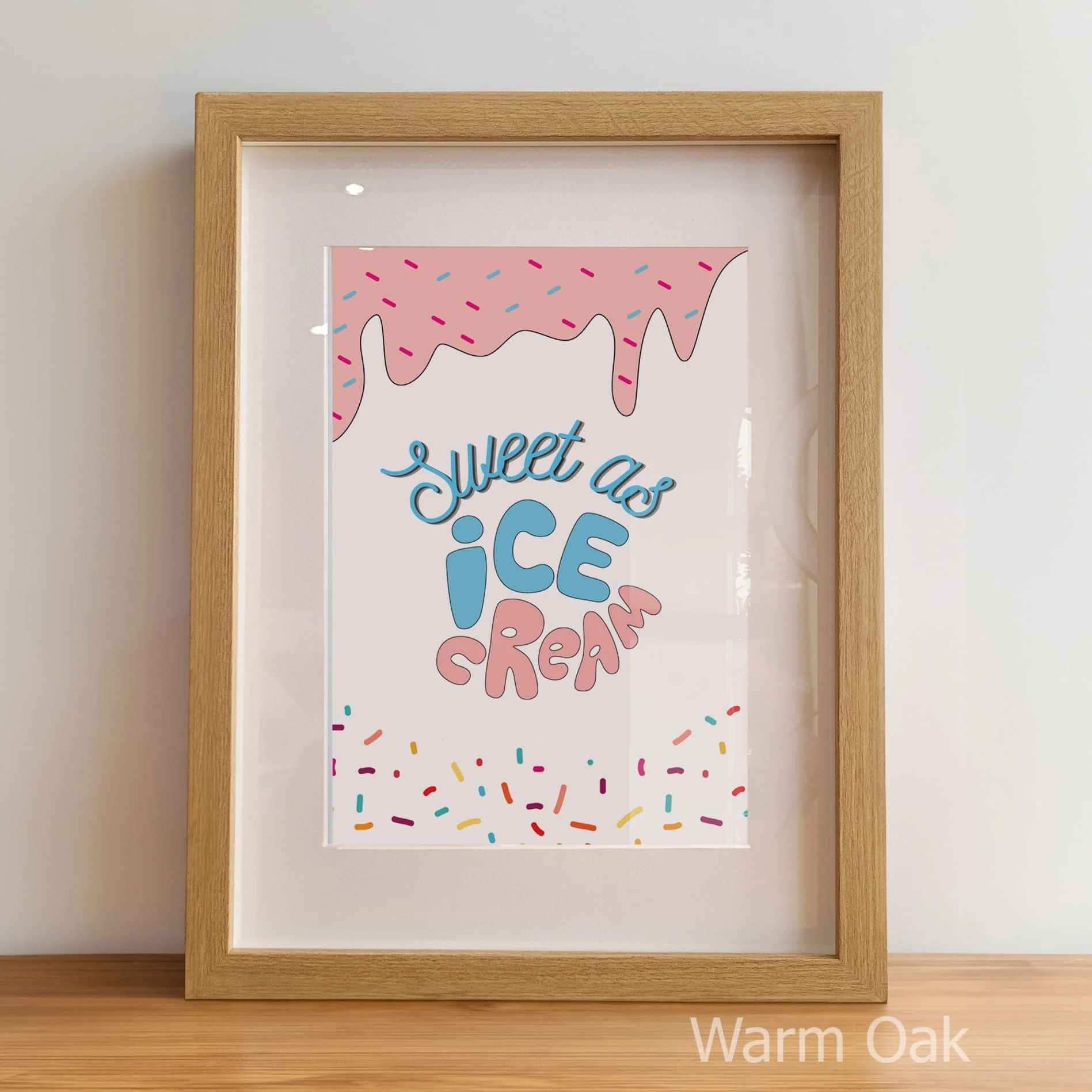 Retro Ice Cream Nursery Wall Art | Set of 3 Personalised Prints - Image 7