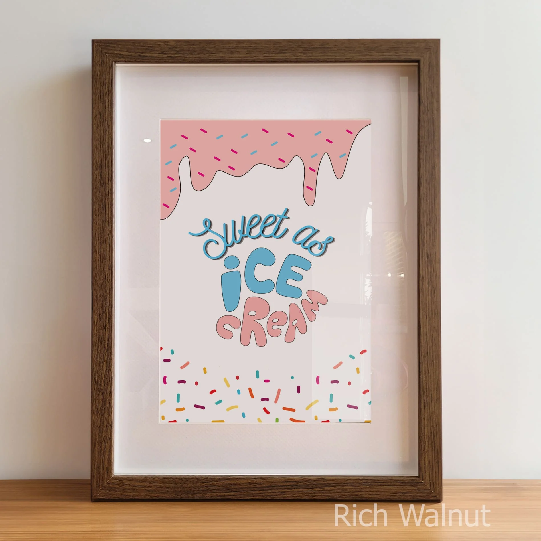 Retro Ice Cream Nursery Wall Art | Set of 3 Personalised Prints - Image 8