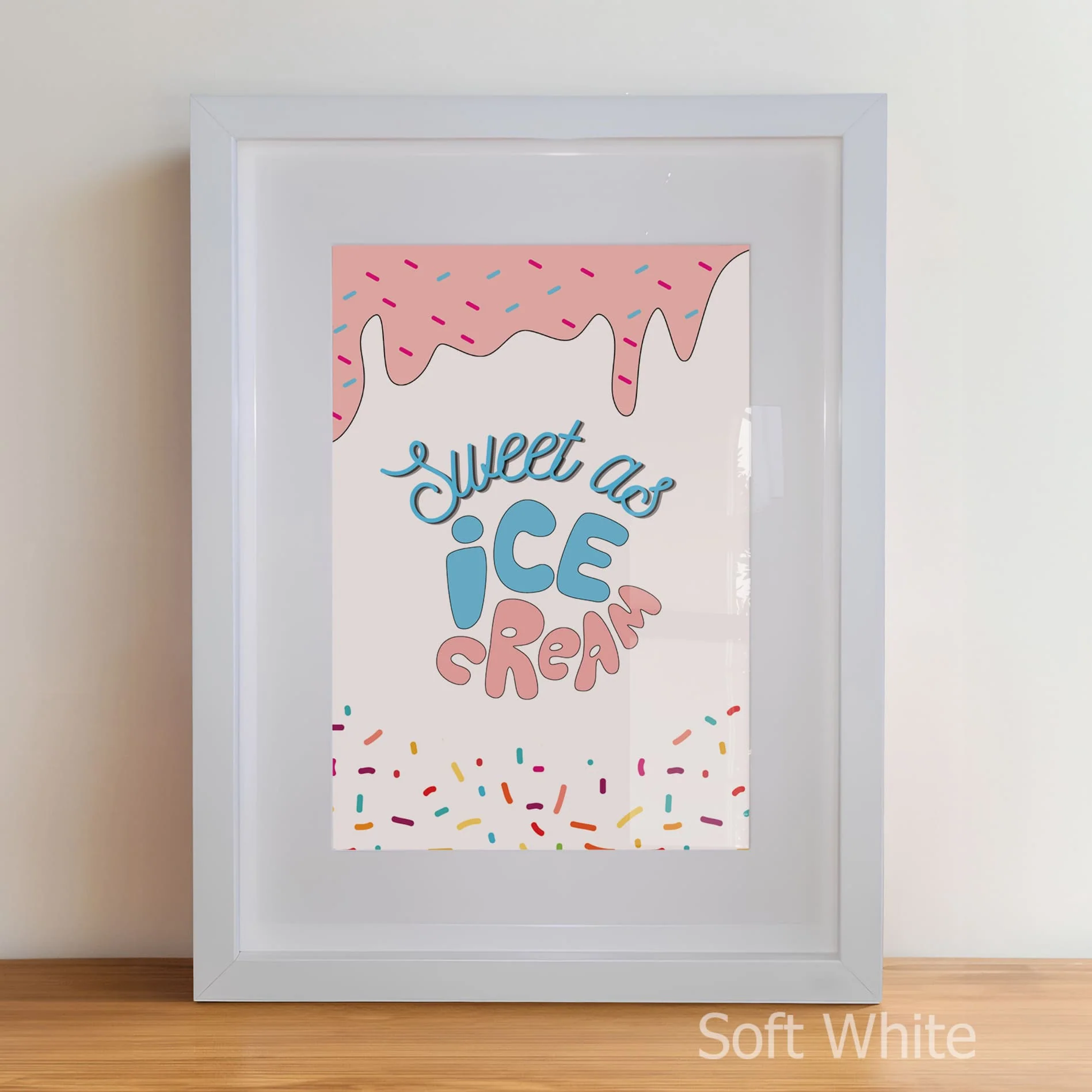 Retro Ice Cream Nursery Wall Art | Set of 3 Personalised Prints - Image 9