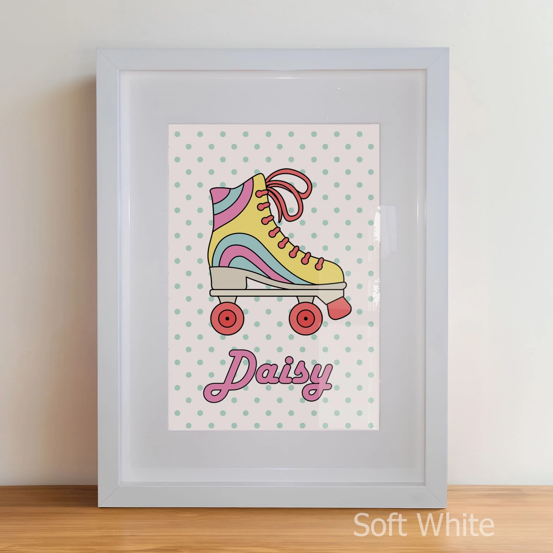 Retro Roller Skate Nursery Wall Art | Set of 3 Personalised Children’s Bedroom Prints - Image 9