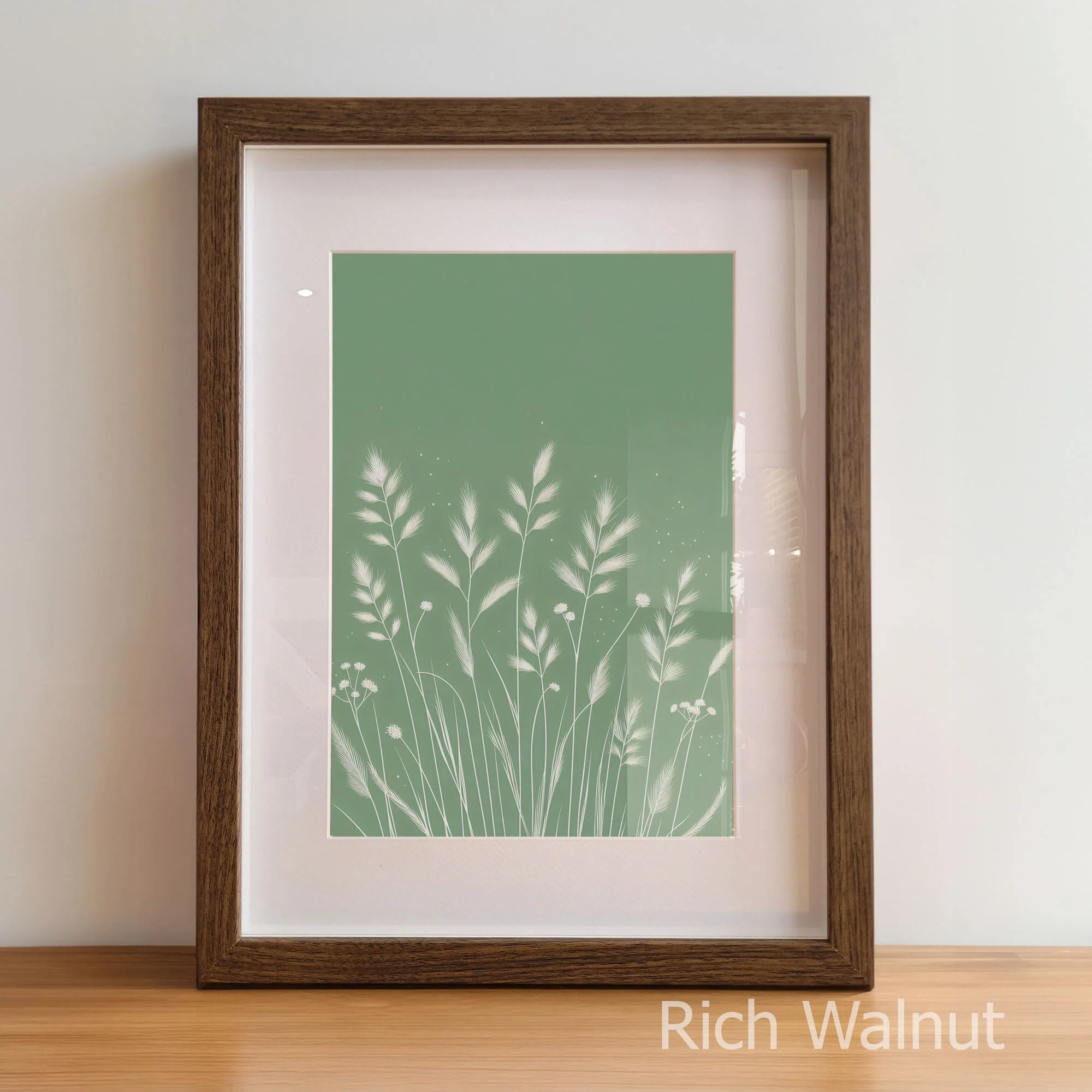 Sage Green Grass Trio | Minimalist Botanical Nursery Art - Image 6
