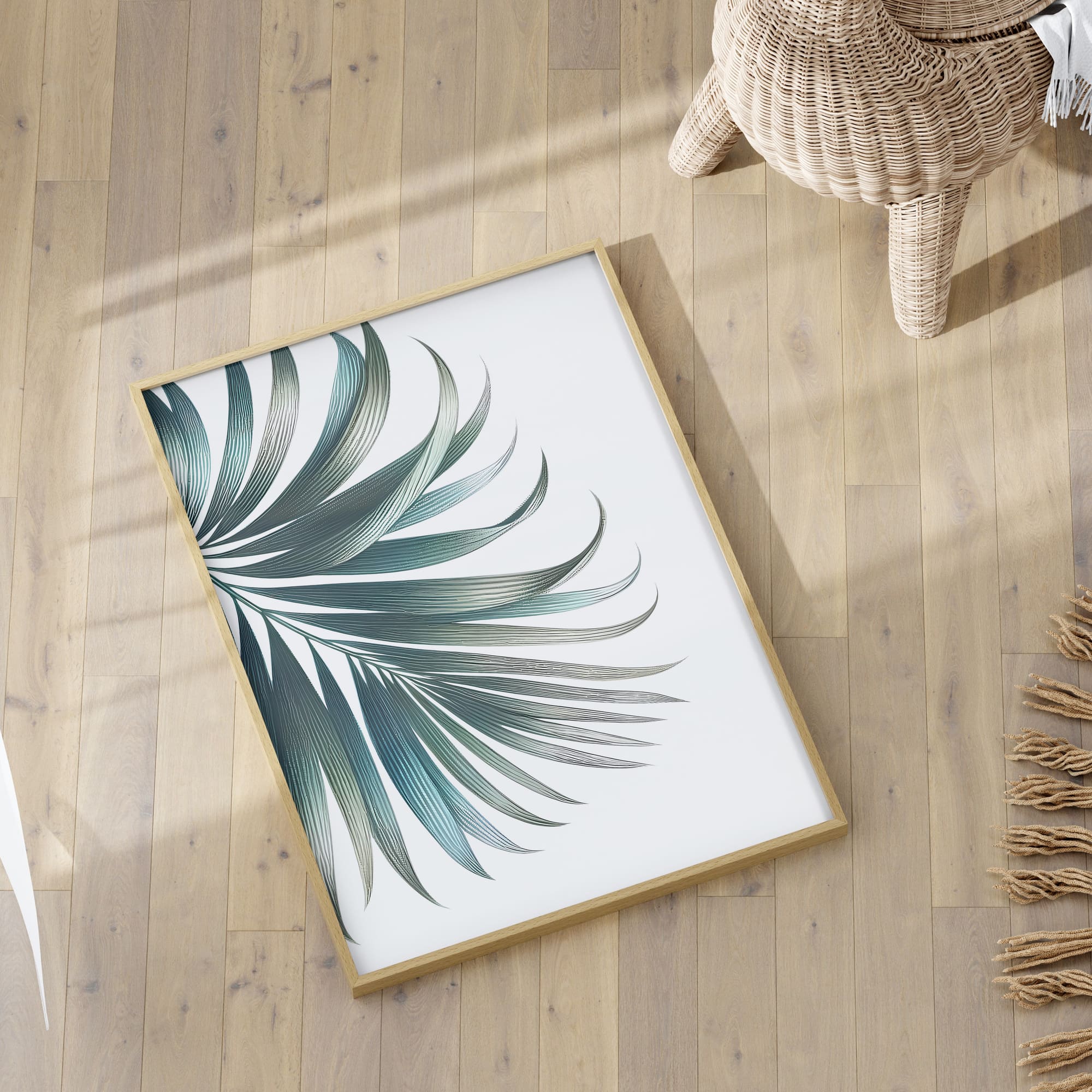 Soft-Toned Greenery Trio | Muted Fern, Eucalyptus & Palm Prints - Image 3