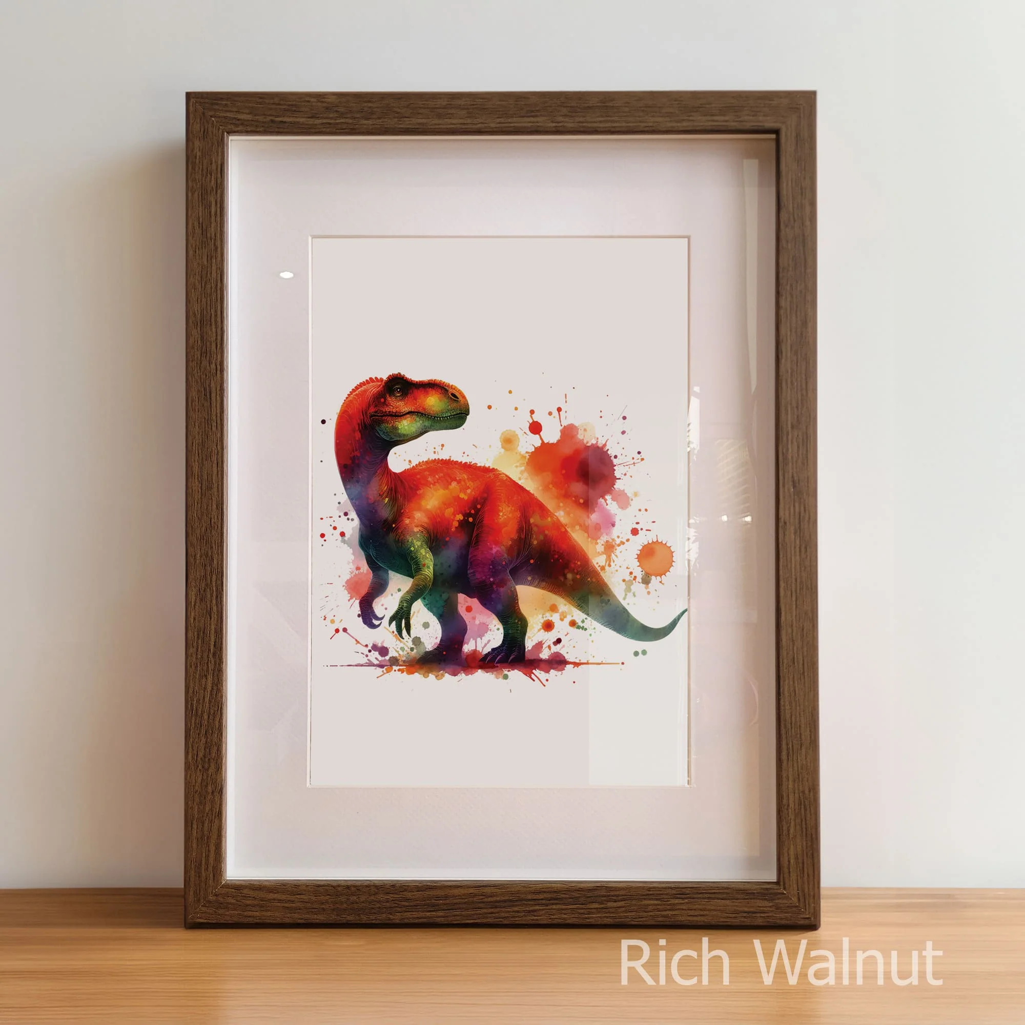 Red Dinosaur Trio | Personalised Nursery Art Set of 3 - Image 5