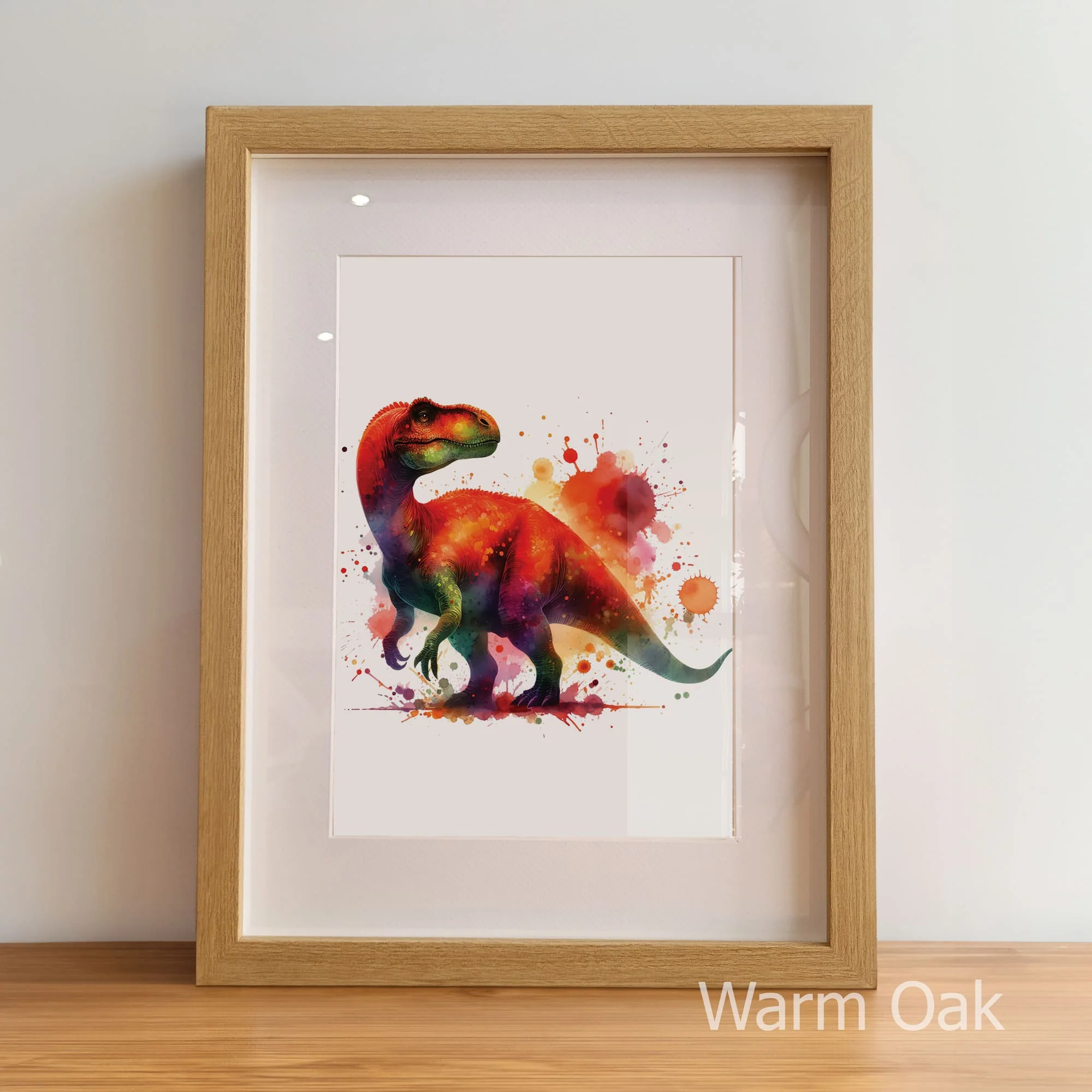 Red Dinosaur Trio | Personalised Nursery Art Set of 3 - Image 6