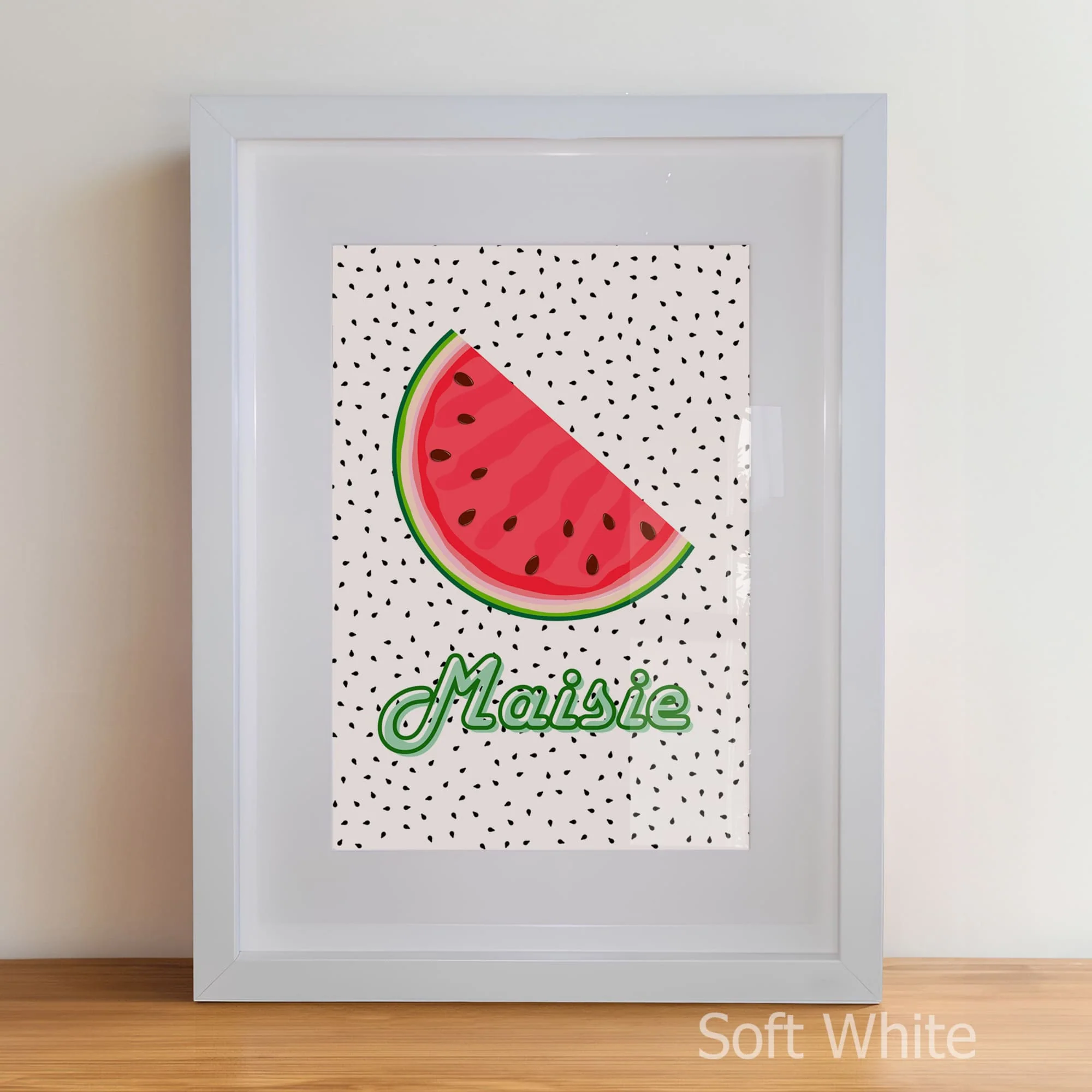 Watermelon Nursery Prints | Set of 3 Personalised Wall Art for Kids Room - Image 3