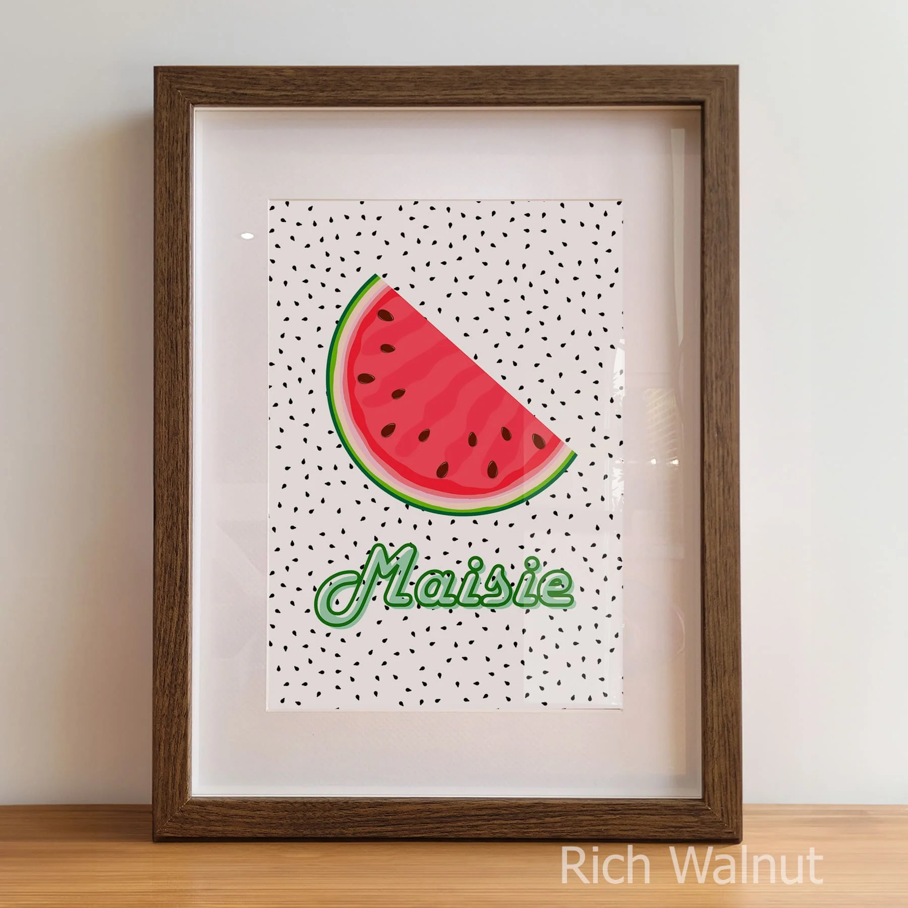 Watermelon Nursery Prints | Set of 3 Personalised Wall Art for Kids Room - Image 4