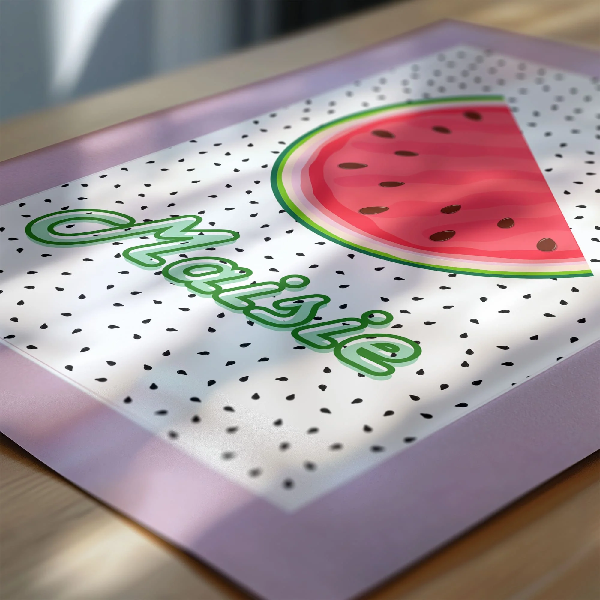 Watermelon Nursery Prints | Set of 3 Personalised Wall Art for Kids Room - Image 7