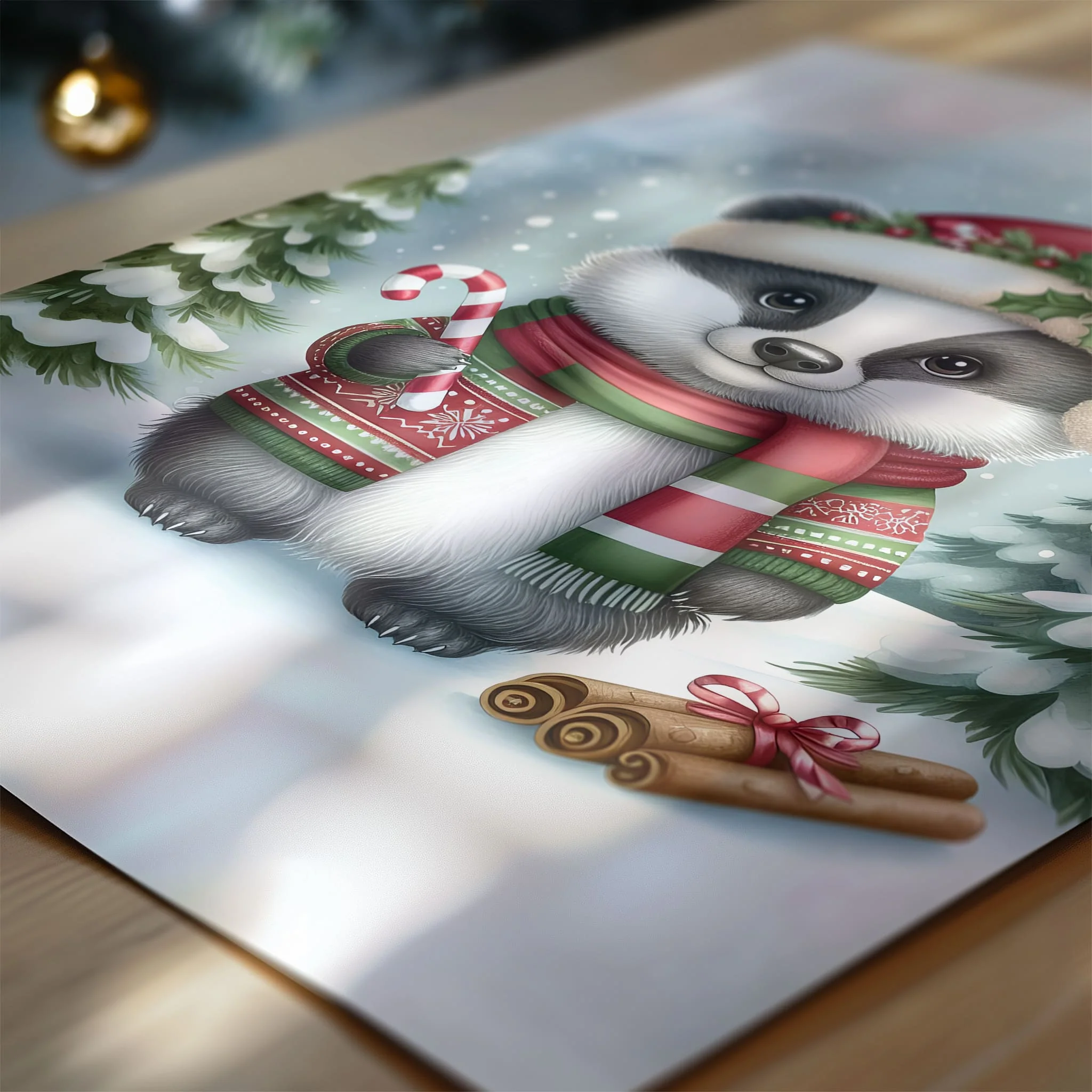 Winter Woodland Nursery Prints | Childrens Christmas Decor - Image 4