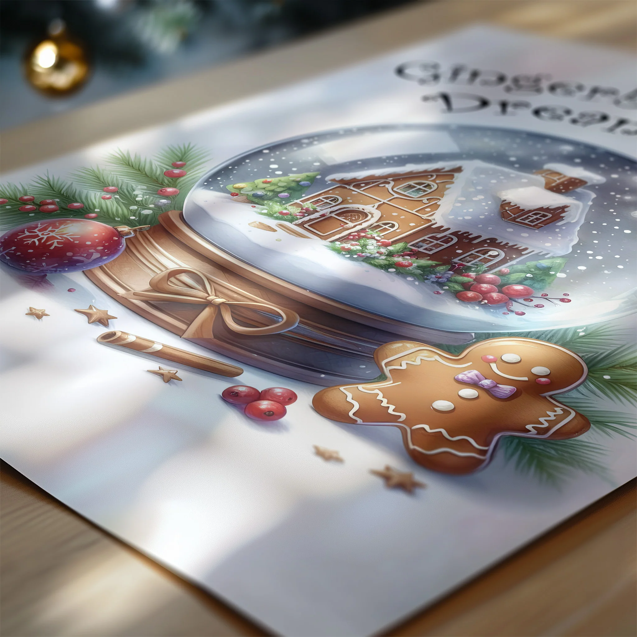Festive Snowglobe Trio | Bright & Fun Christmas Nursery Prints - Image 3